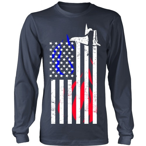 T-shirt - Firefighter Flag - Front Design