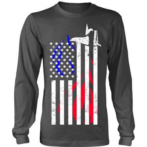 T-shirt - Firefighter Flag - Front Design