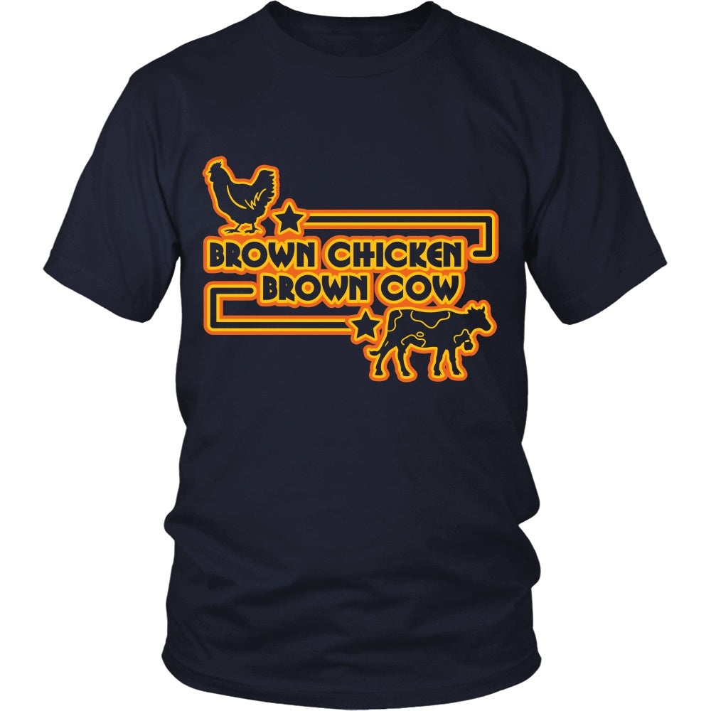 T-shirt - Funny Porn Shirt - Brown Chicken, Brown Cow - Front Design