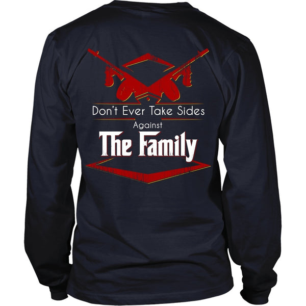 T-shirt - Godfather - (Red) Don't Ever Take Sides Against The Family - Back Design