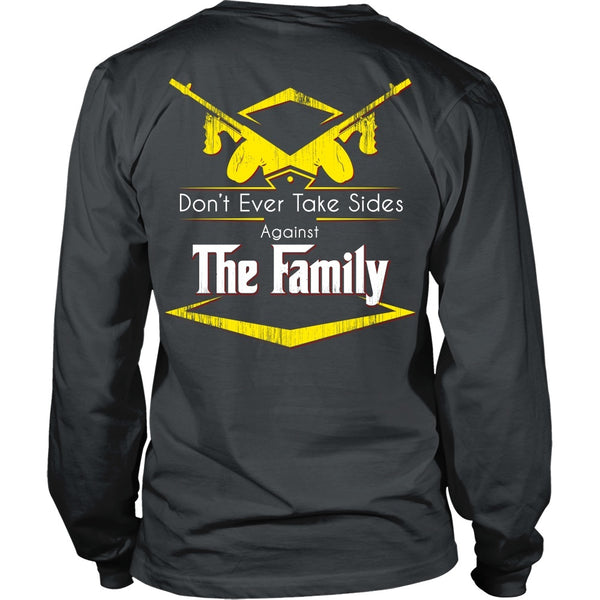 T-shirt - Godfather - (Yellow) Don't Ever Take Sides Against The Family - Back Design