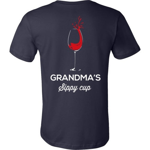 T-shirt - Grandma's Sippy Cup - Funny Wine Tee Shirt -Back