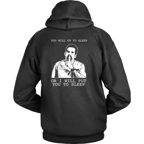 T-shirt - Happy Gilmore - Go To Sleep Or I Will Put You To Sleep Tee - Back Design