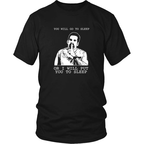 T-shirt - Happy Gilmore - Go To Sleep Or I Will Put You To Sleep Tee -  Front Design