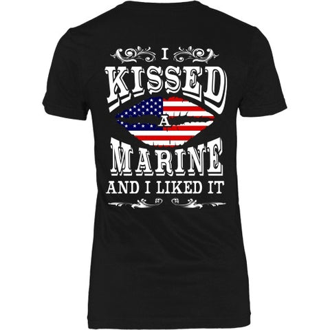 T-shirt - I Kissed A Marine - Back