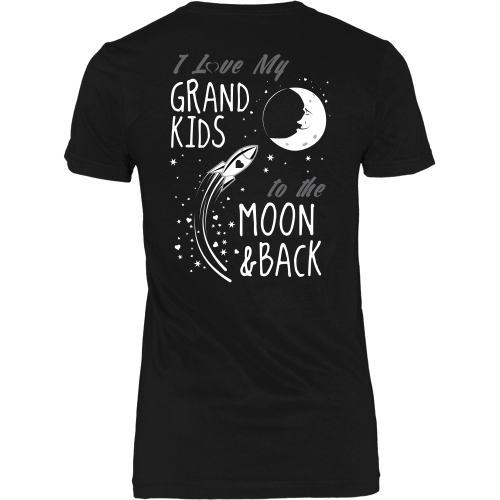 T-shirt - I Love My Grandkids To The Moon And Back - Back Design