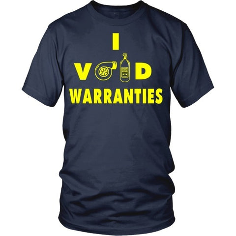 T-shirt - I Void Warranties Tee- Yellow