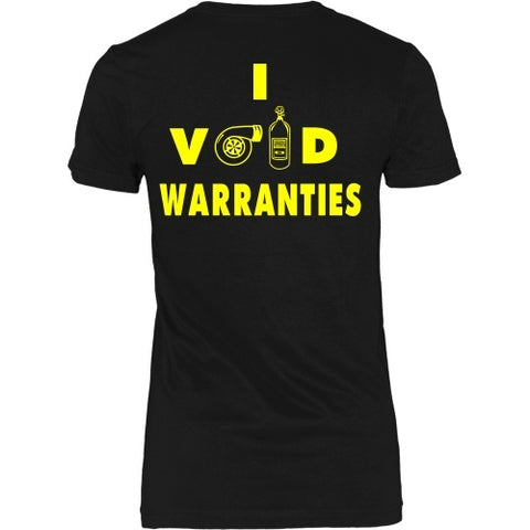T-shirt - I Void Warranties Tee- Yellow - Black