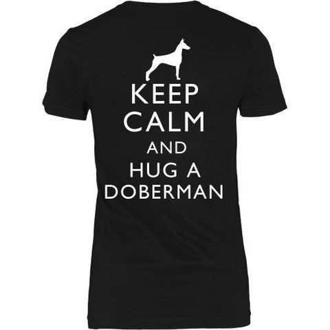 T-shirt - Keep Calm And Hug A Doberman - Back