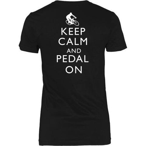 T-shirt - Keep Calm And Pedal On-Back