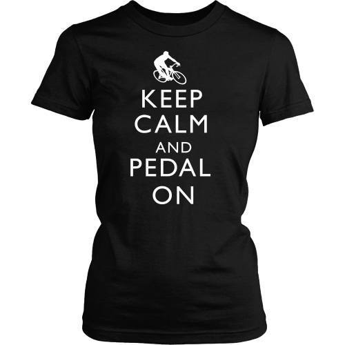 T-shirt - Keep Calm And Pedal On-Front