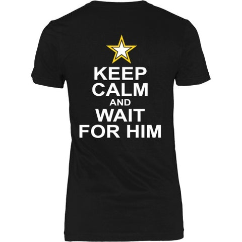 T-shirt - Keep Calm And Wait For Him - Back