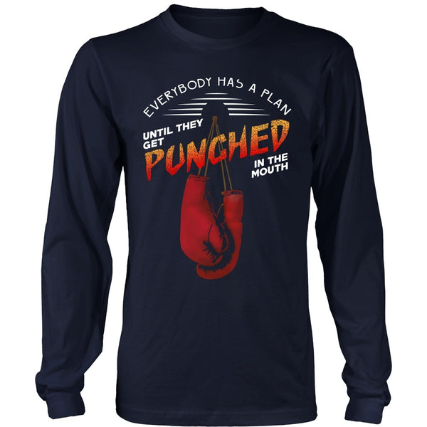 T-shirt - Mike Tyson Inspired - Everybody Has A Plan Until The Get Punched In The Mouth - Front Design