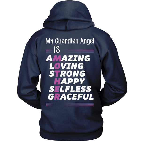 T-shirt - Mother Is My Guardian Angel (Purple) - Back Design