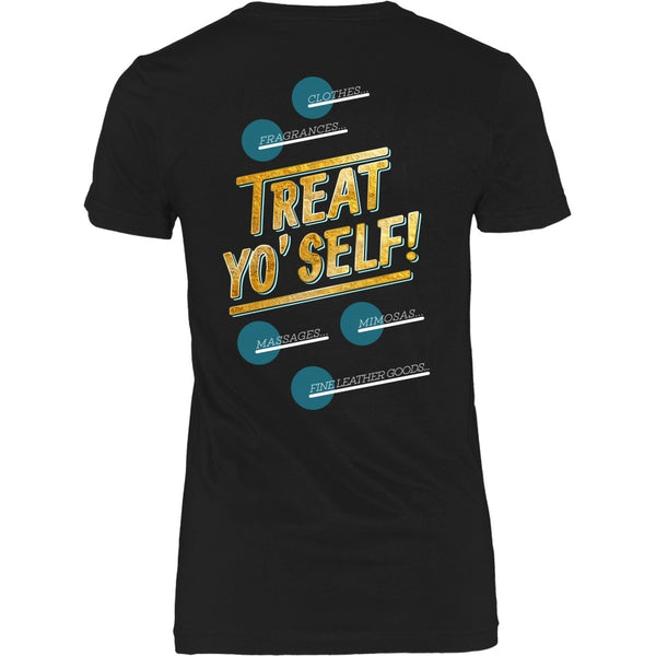 T-shirt - Parks And Recreation - Treat Yo Self! Intr (Back Design)