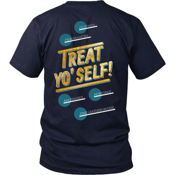 T-shirt - Parks And Recreation - Treat Yo Self! Intr (Back Design)