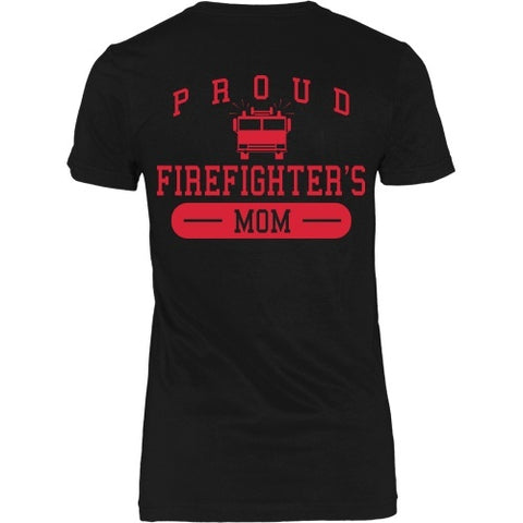 T-shirt - Proud Firefighters Mom - Back Design