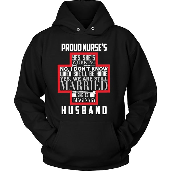 T-shirt - Proud Nurses Husband Tee (w/out Grey) - Front Design