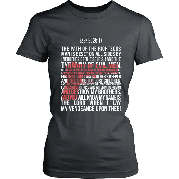 T-shirt - Pulp Fiction - Ezekial 25:17 (without Bullets) - Front Designs
