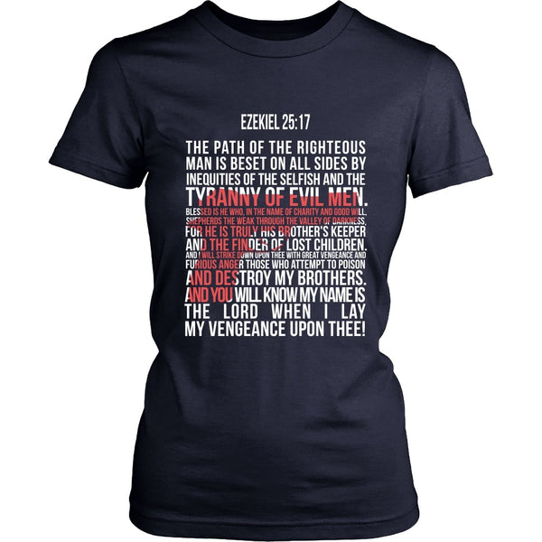 T-shirt - Pulp Fiction - Ezekial 25:17 (without Bullets) - Front Designs