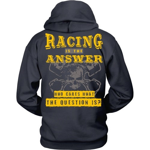 T-shirt - Racing Is The Answer Gold - Back Design