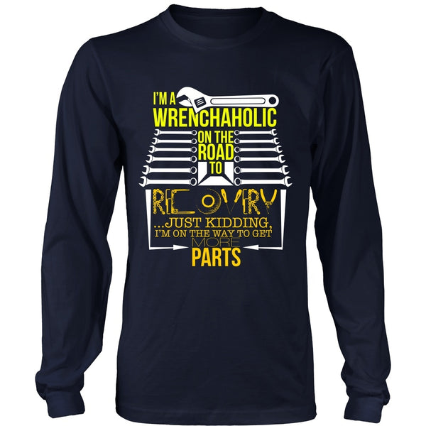 T-shirt - Recovering Wrenchaholic - Just Kidding - Front Design