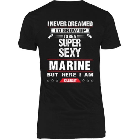 T-shirt - Sexy Marine, Killing It - Back Design