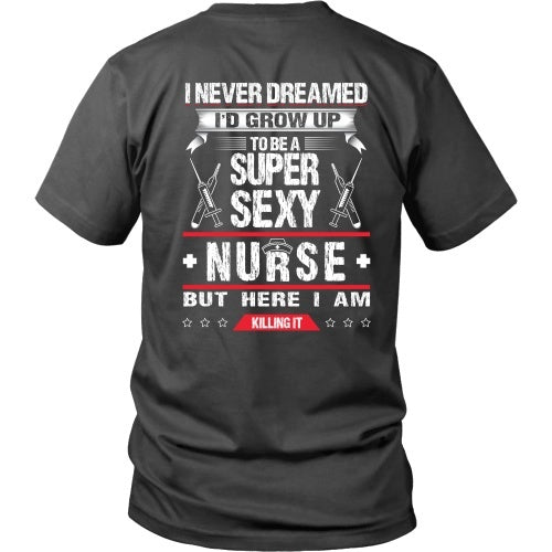T-shirt - Sexy Nurse, Killing It - Back Design