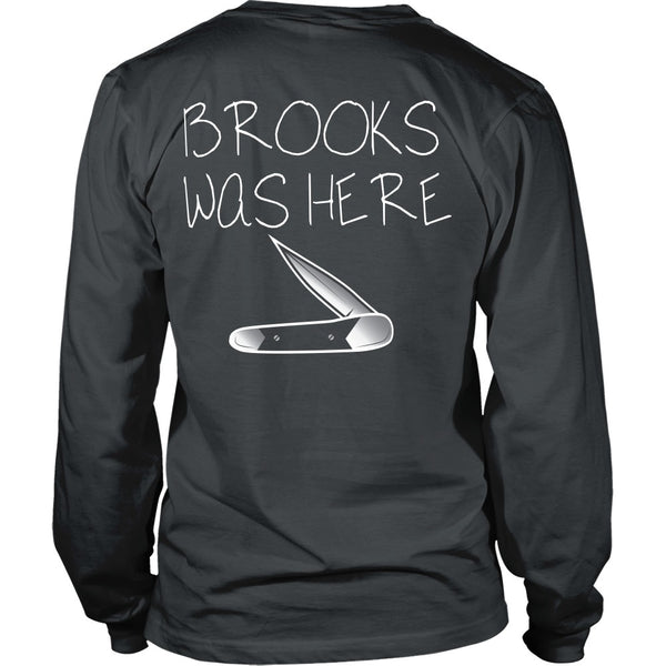 T-shirt - Shawshank Redemption - Brooks Was Here (Knife) - Back Design
