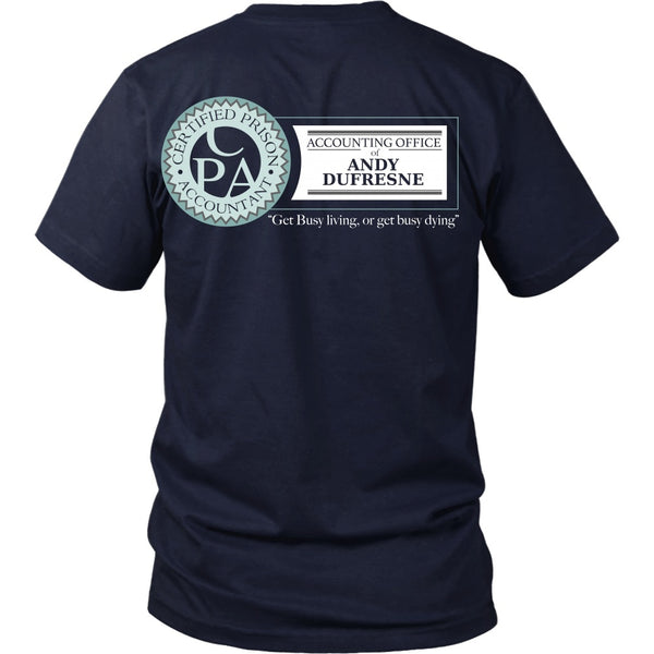 T-shirt - Shawshank Redemption - Dufresne Accounting - Back Design