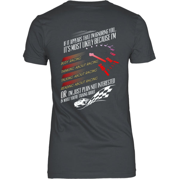 T-shirt - Thinking Abot Racing - Back Design