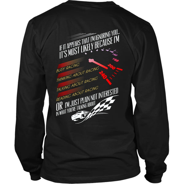 T-shirt - Thinking Abot Racing - Back Design