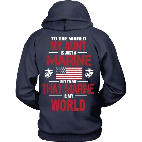 T-shirt - To The World My Aunt Is A Marine - Back