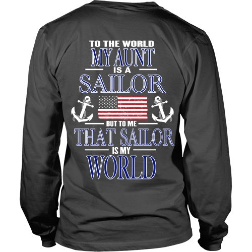 T-shirt - To The World My Aunt Is A Sailor - Back