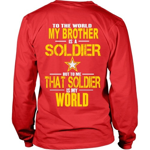 T-shirt - To The World My Brother Is A Army - Back Design