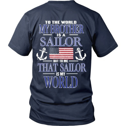 T-shirt - To The World My Brother Is A Sailor - Back