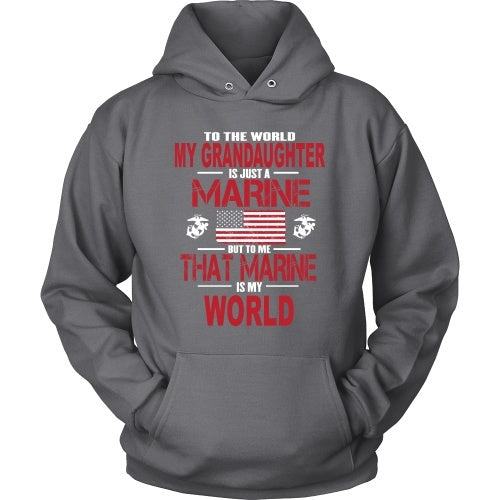 T-shirt - To The World My Granddaughter Is A Marine