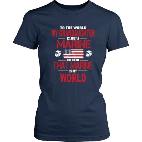 T-shirt - To The World My Granddaughter Is A Marine