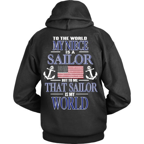 T-shirt - To The World My Niece Is A Sailor - Back