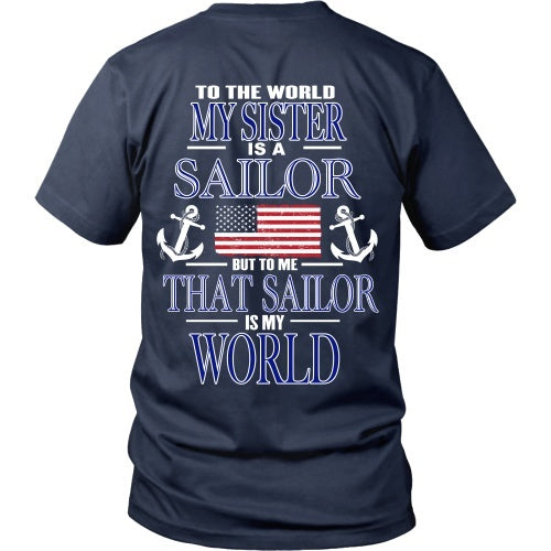 T-shirt - To The World My Sister Is A Sailor -Back