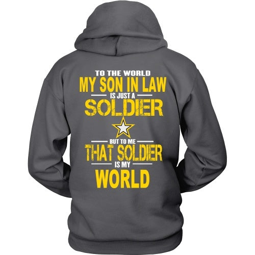 T-shirt - To The World My Son In Law Is A Soldier - Back Design