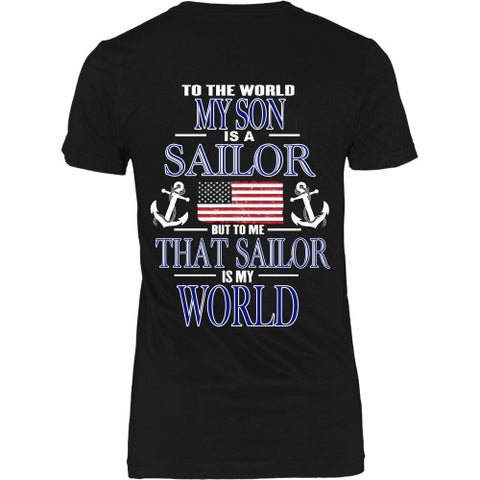 T-shirt - To The World My Son Is A Sailor - Back
