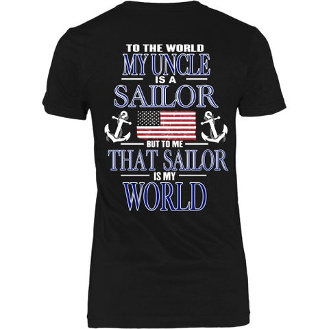 T-shirt - To The World My Uncle Is A Sailor - Back