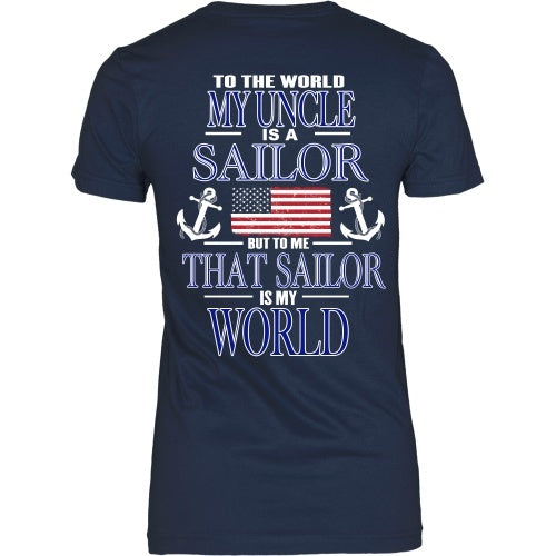 T-shirt - To The World My Uncle Is A Sailor - Back