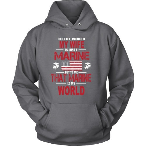 T-shirt - To The World My Wife Is A Marine