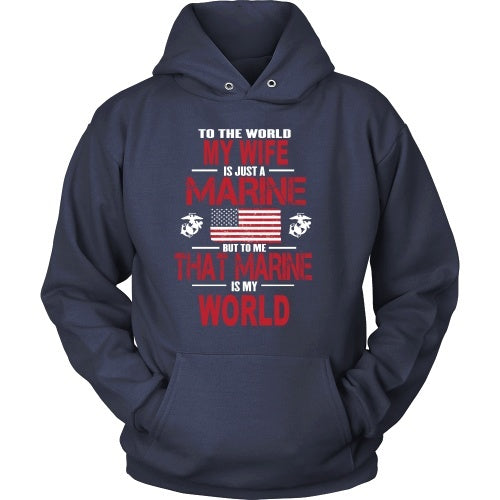 T-shirt - To The World My Wife Is A Marine