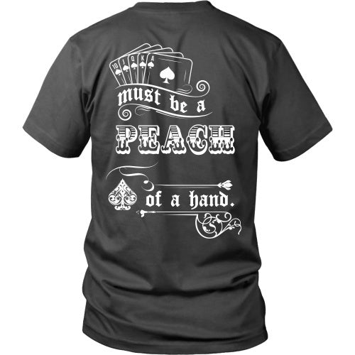T-shirt - Tombstone - Must Be A Peach Of A Hand - Back Design
