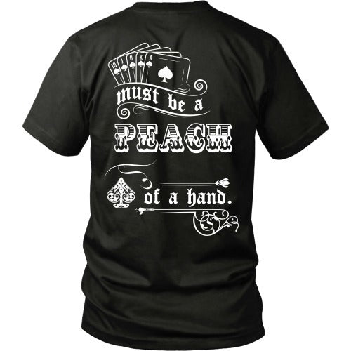 T-shirt - Tombstone - Must Be A Peach Of A Hand - Back Design