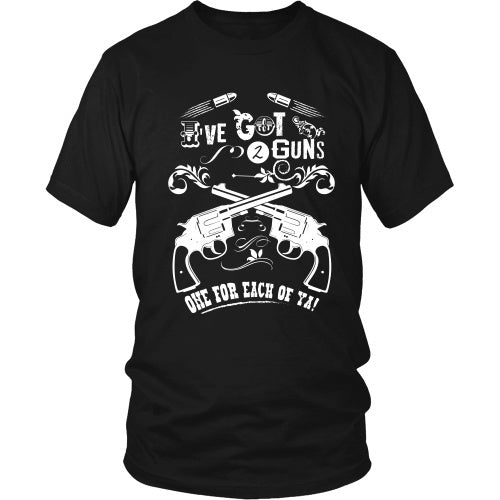 T-shirt - Tombstone - Two Guns, One For Each Of You - Front Design