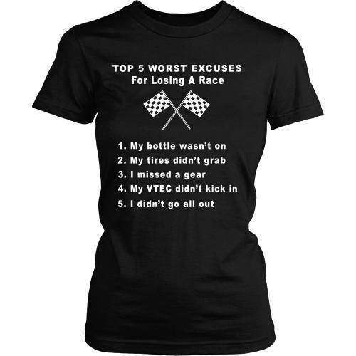T-shirt - Top 5 Reason's You Lost The Race Tee